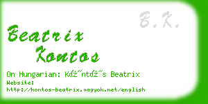 beatrix kontos business card